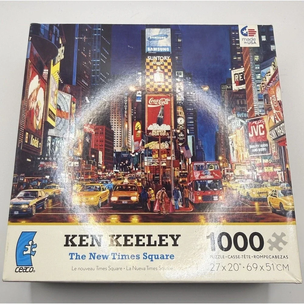 Sealed Ken Keeley New Times Square 1000 Piece Jigsaw Puzzle NYC 2011